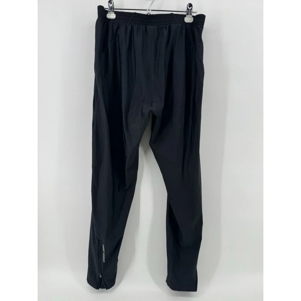 Under Armour Mens Athletic Pants Size L Fitted Cold Gear Black Straight Leg